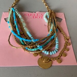 Stella and dot blue beaded necklace